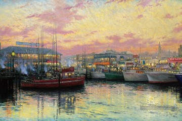 Paysage urbain œuvres - San Francisco Fishermans Wharf TK cityscape